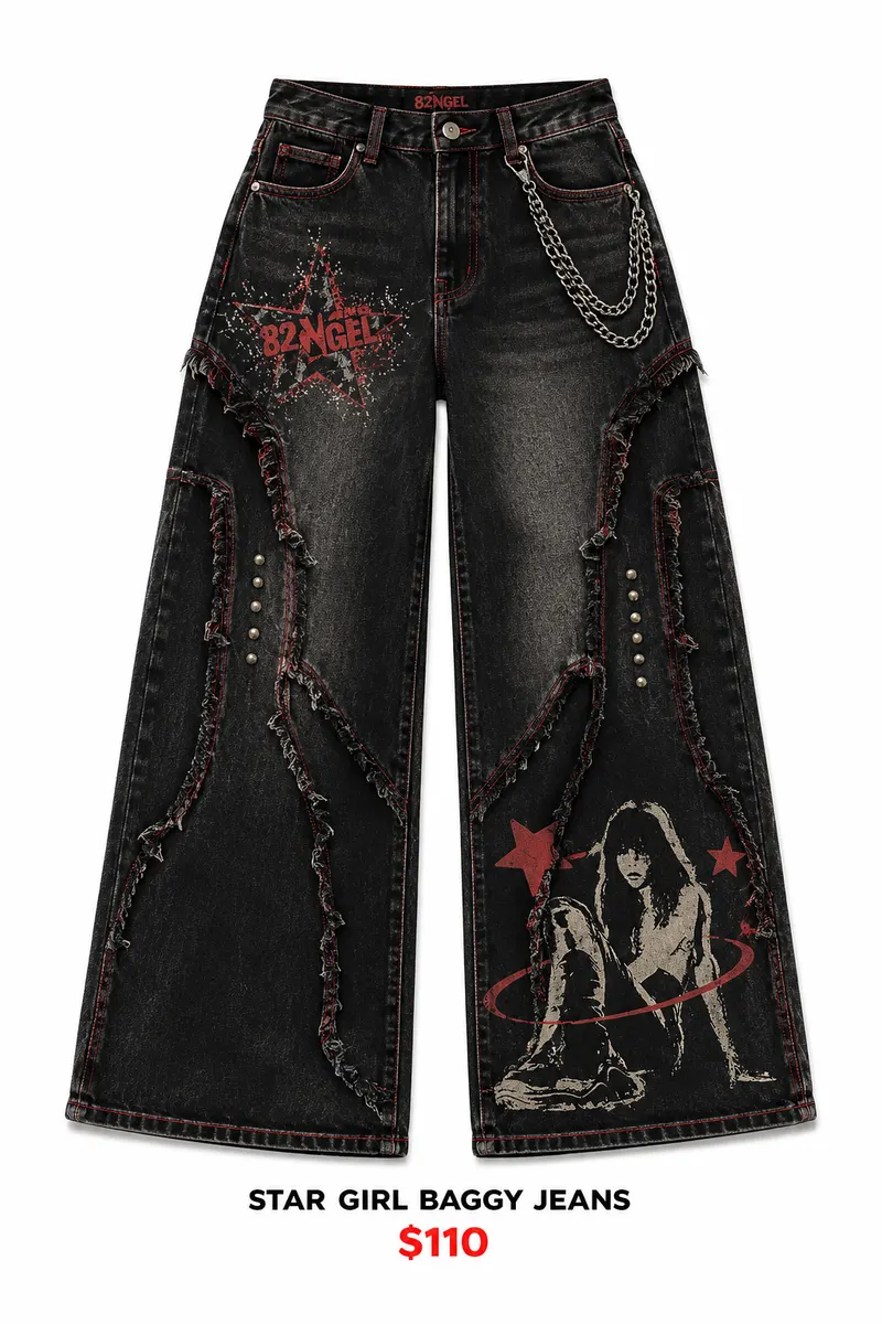 Star Girl Baggy Jeans