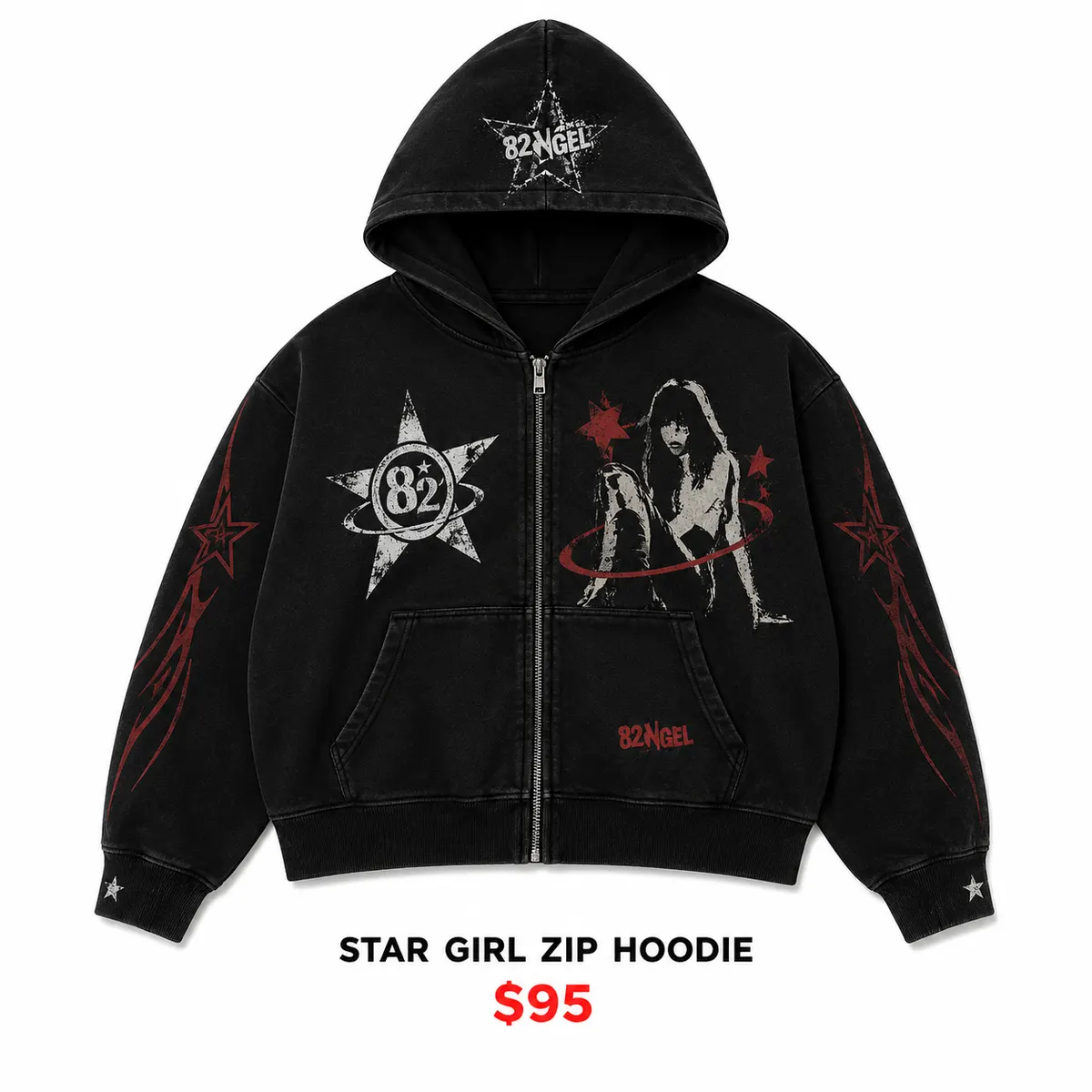 Star Girl Zip Hoodie